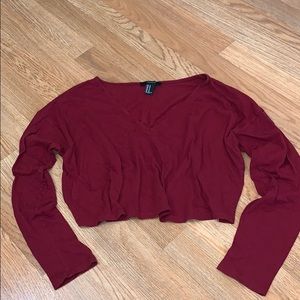V neck long sleeve